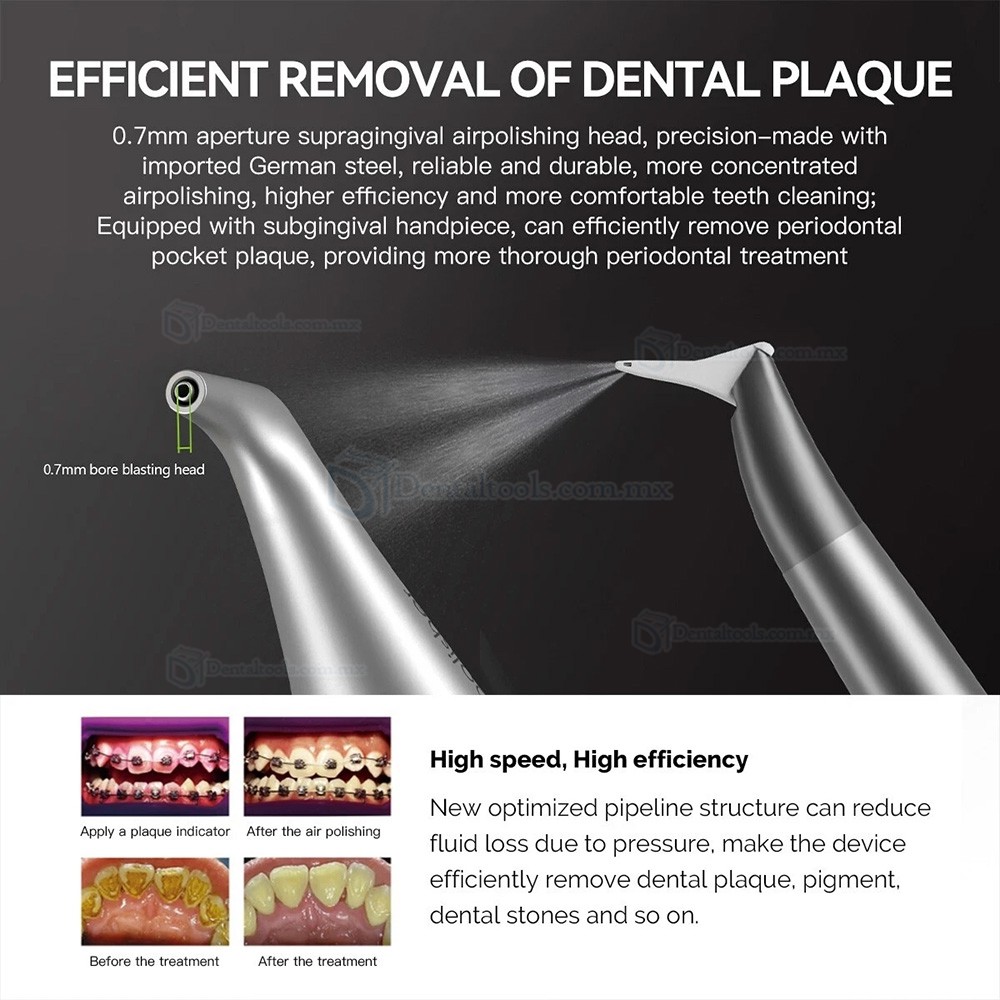 VRN AH-1/AH-2 Pieza de mano para aeropulido dental compatible con EMS AIR-FLOW
